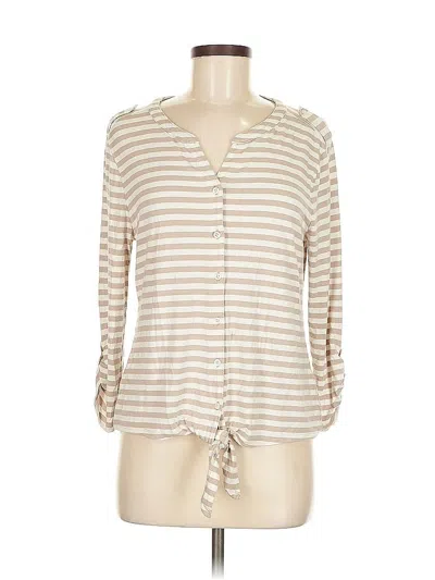 Pre-owned Chico's 3/4 Sleeve Blouse In White