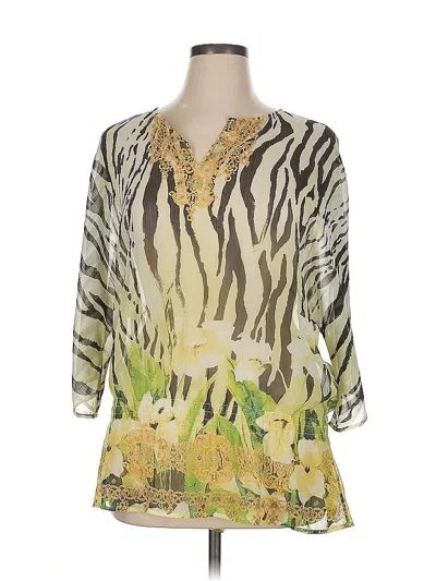 Pre-owned Chico's 3/4 Sleeve Blouse In White