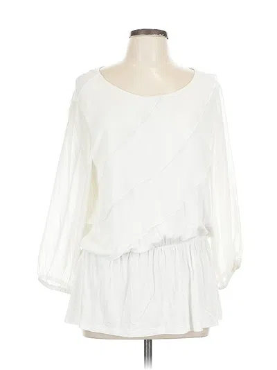 Pre-owned Chico's 3/4 Sleeve Blouse In White