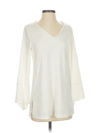 Pre-owned Chico's 3/4 Sleeve Blouse In White