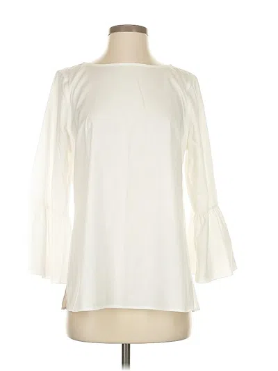 Pre-owned Chico's 3/4 Sleeve Blouse In White