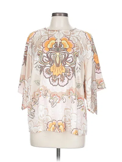 Pre-owned Chico's 3/4 Sleeve Blouse In White