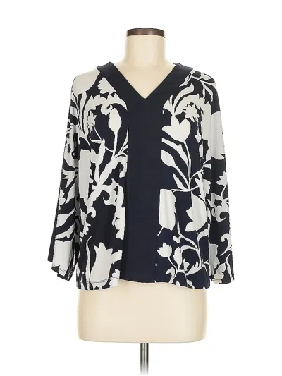 Pre-owned Chico's 3/4 Sleeve Blouse In White