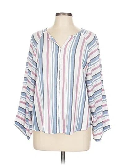 Pre-owned Chico's 3/4 Sleeve Blouse In White