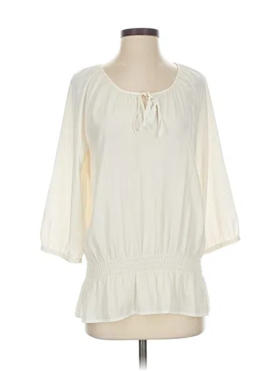 Pre-owned Chico's 3/4 Sleeve Blouse In White