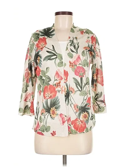 Pre-owned Chico's 3/4 Sleeve Blouse In White