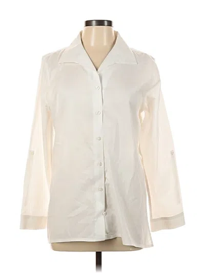 Pre-owned Chico's 3/4 Sleeve Blouse In White