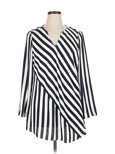 Pre-owned Chico's 3/4 Sleeve Blouse In White