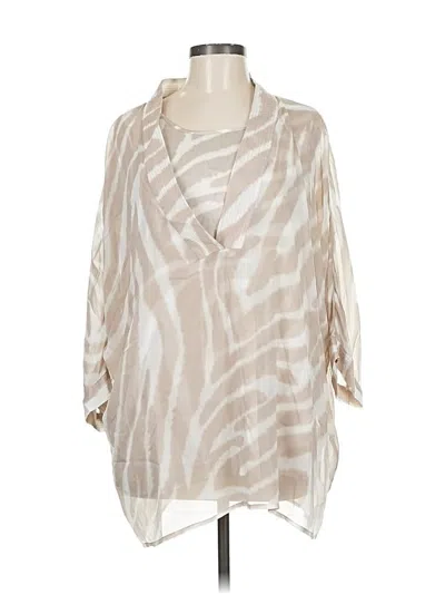 Pre-owned Chico's 3/4 Sleeve Blouse In White