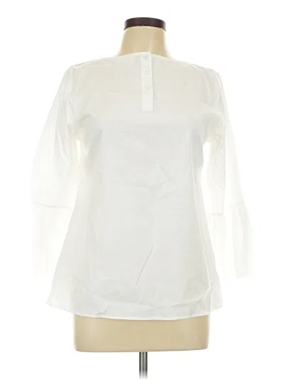 Pre-owned Chico's 3/4 Sleeve Blouse In White