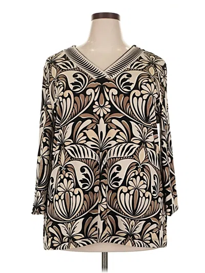 Pre-owned Chico's 3/4 Sleeve Blouse In White