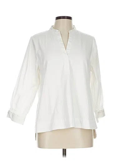 Pre-owned Chico's 3/4 Sleeve Blouse In White