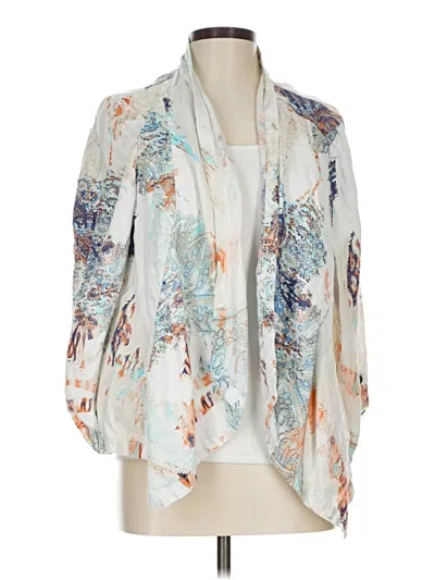 Pre-owned Chico's 3/4 Sleeve Blouse In White