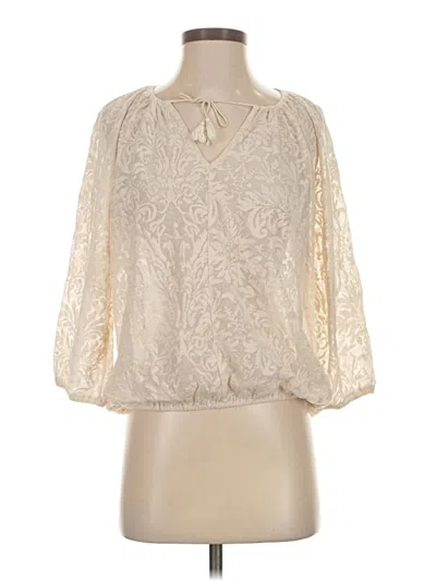 Pre-owned Chico's 3/4 Sleeve Blouse In White