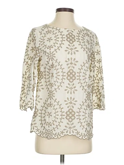 Pre-owned Chico's 3/4 Sleeve Blouse In White