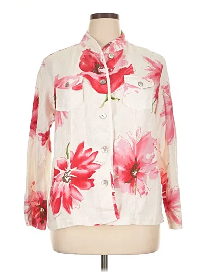 Pre-owned Chico's 3/4 Sleeve Blouse In White