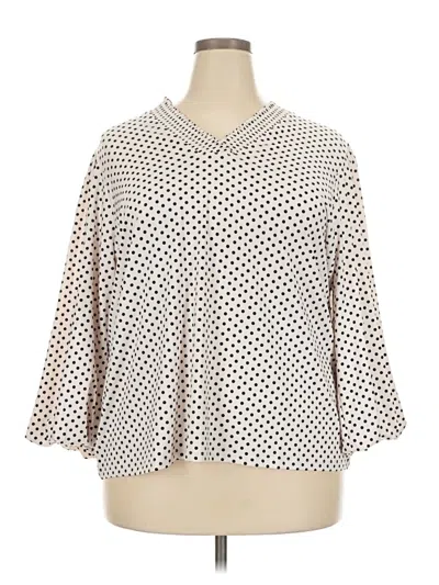 Chico's 3/4 Sleeve Blouse In White