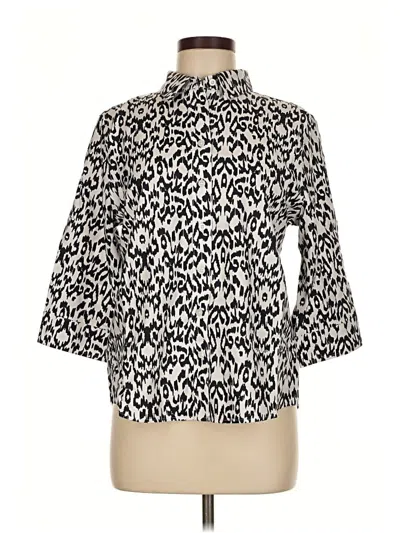Pre-owned Chico's 3/4 Sleeve Blouse In White