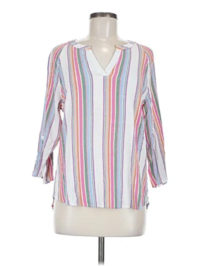 Pre-owned Chico's 3/4 Sleeve Blouse In White