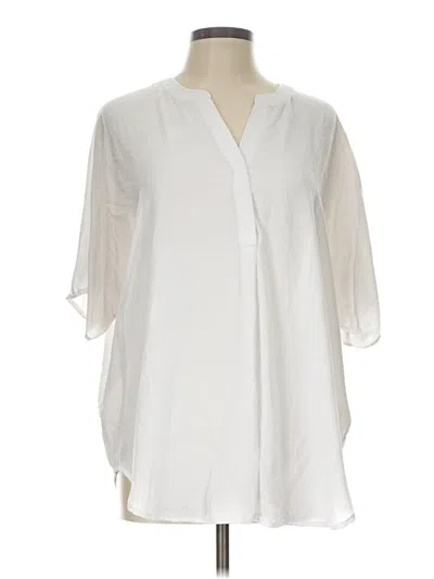 Pre-owned Chico's 3/4 Sleeve Blouse In White