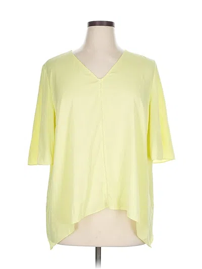 Pre-owned Chico's 3/4 Sleeve Blouse In Yellow