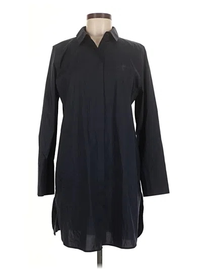 Pre-owned Chico's 3/4 Sleeve Button Down Shirt In Black
