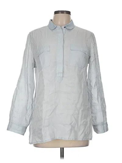 Pre-owned Chico's 3/4 Sleeve Button Down Shirt In Gray