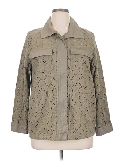 Pre-owned Chico's 3/4 Sleeve Button Down Shirt In Gray