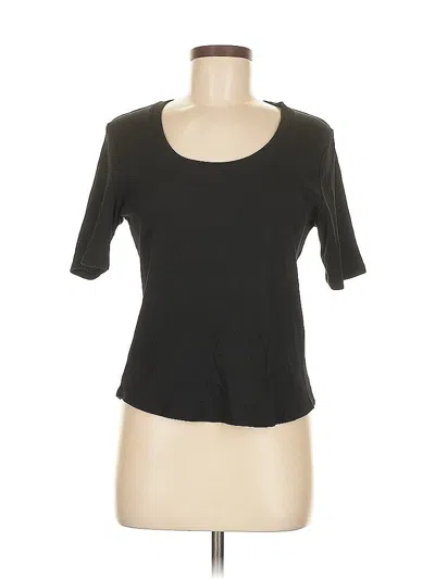 Pre-owned Chico's 3/4 Sleeve T-shirt In Black