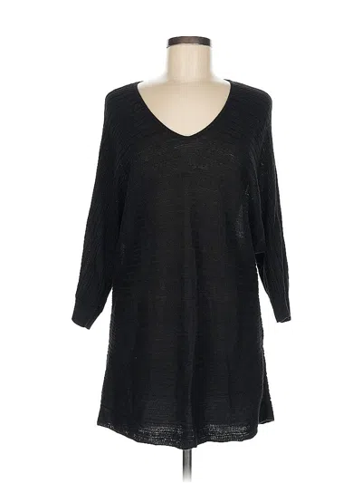 Pre-owned Chico's 3/4 Sleeve T-shirt In Black