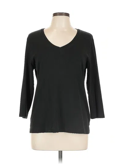 Pre-owned Chico's 3/4 Sleeve T-shirt In Black