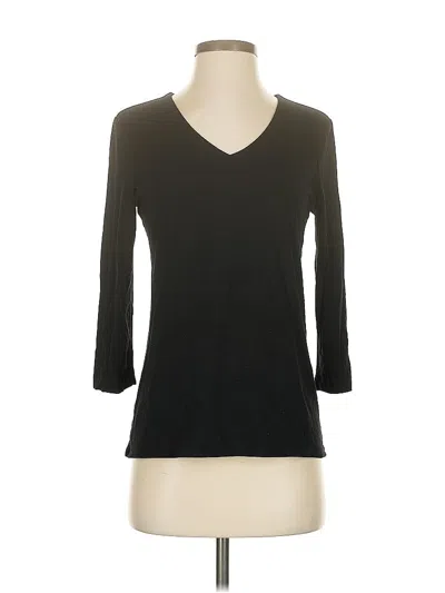 Pre-owned Chico's 3/4 Sleeve T-shirt In Black