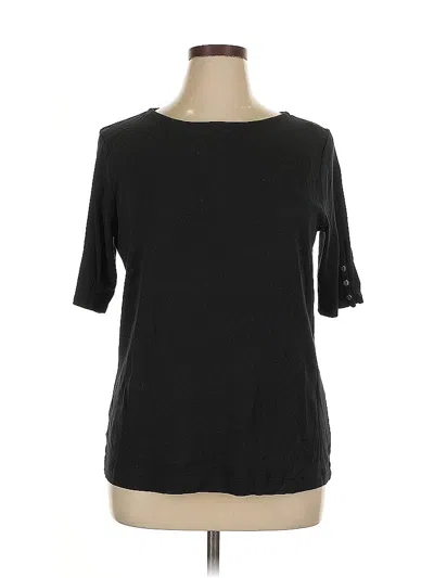 Pre-owned Chico's 3/4 Sleeve T-shirt In Black