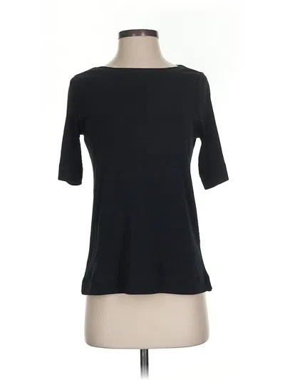 Pre-owned Chico's 3/4 Sleeve T-shirt In Black