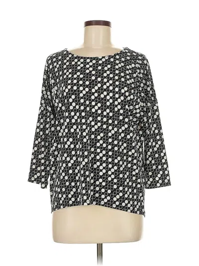 Pre-owned Chico's 3/4 Sleeve T-shirt In Black