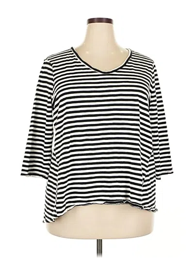 Pre-owned Chico's 3/4 Sleeve T-shirt In Black