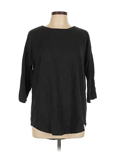 Pre-owned Chico's 3/4 Sleeve T-shirt In Black