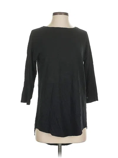 Pre-owned Chico's 3/4 Sleeve T-shirt In Black