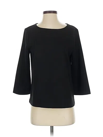 Pre-owned Chico's 3/4 Sleeve T-shirt In Black