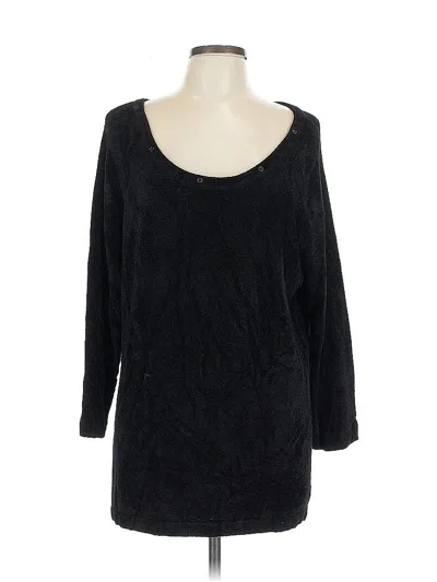 Pre-owned Chico's 3/4 Sleeve T-shirt In Black