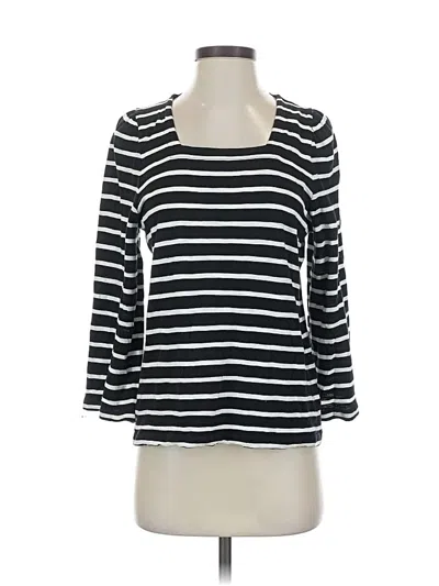 Pre-owned Chico's 3/4 Sleeve T-shirt In Black