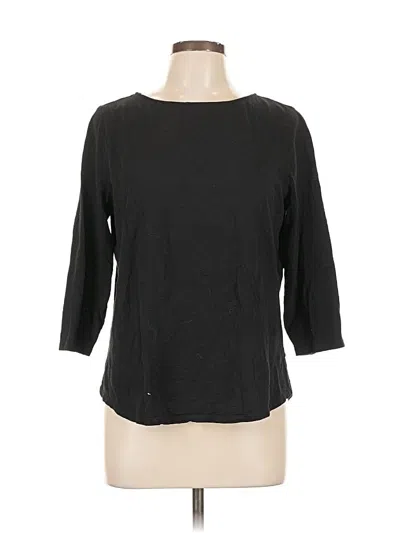Pre-owned Chico's 3/4 Sleeve T-shirt In Black