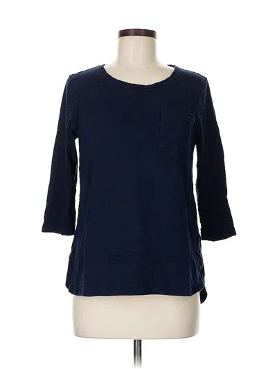 Pre-owned Chico's 3/4 Sleeve T-shirt In Blue