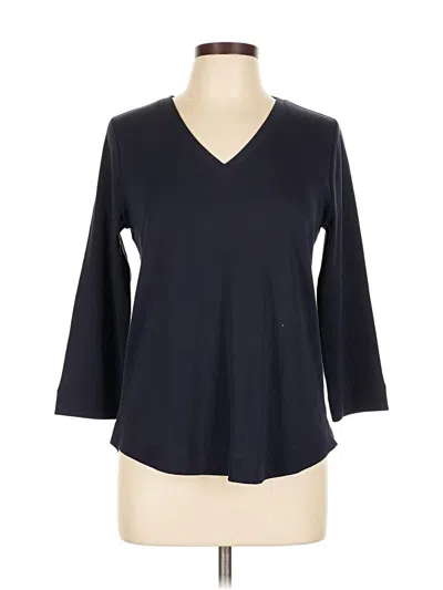 Pre-owned Chico's 3/4 Sleeve T-shirt In Blue