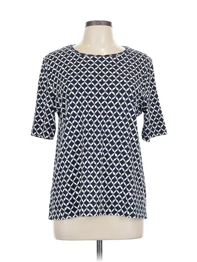 Pre-owned Chico's 3/4 Sleeve T-shirt In Blue