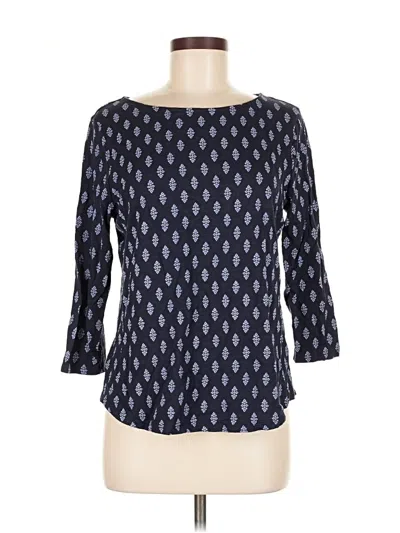 Pre-owned Chico's 3/4 Sleeve T-shirt In Blue