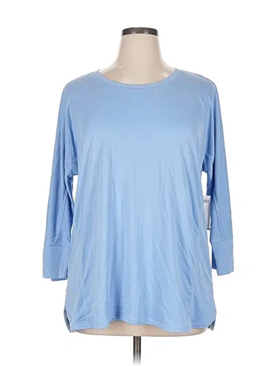 Pre-owned Chico's 3/4 Sleeve T-shirt In Blue