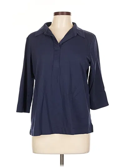 Pre-owned Chico's 3/4 Sleeve T-shirt In Blue