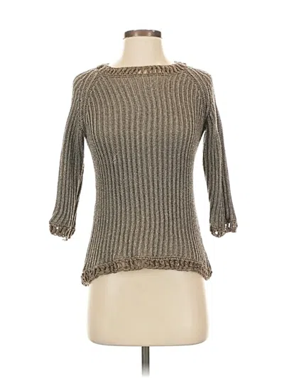 Pre-owned Chico's 3/4 Sleeve T-shirt In Gray