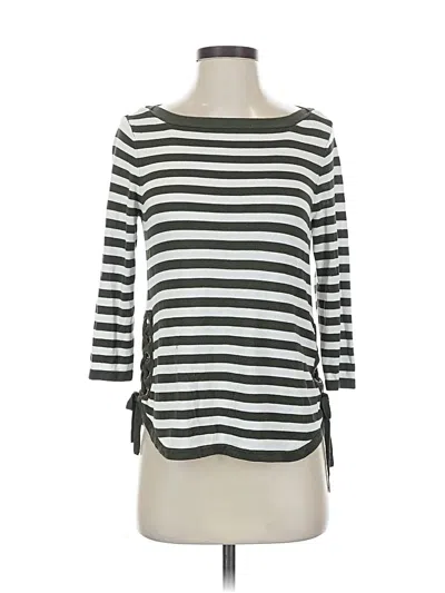 Pre-owned Chico's 3/4 Sleeve T-shirt In Gray